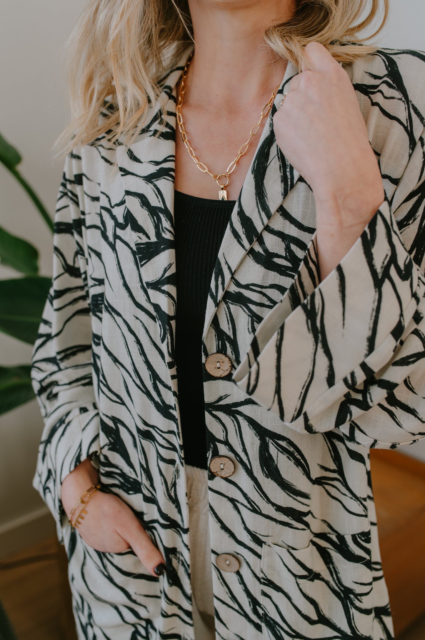 Hanna Oversized Printed Jacket