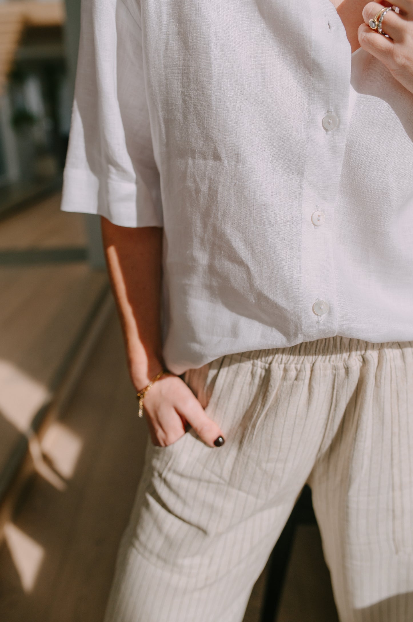 Emma White Linen Shirt