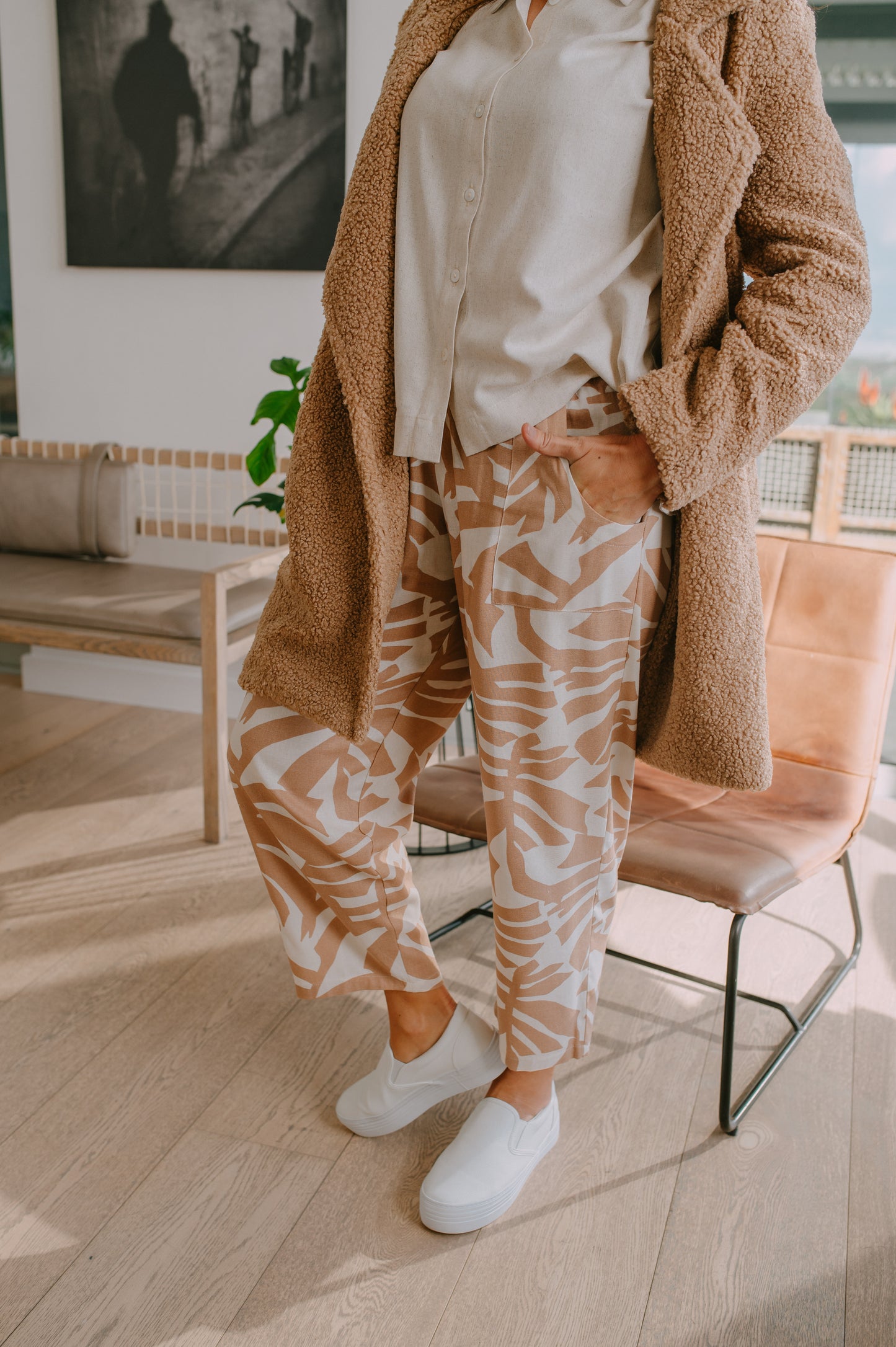 Lily Cream Patch Pants