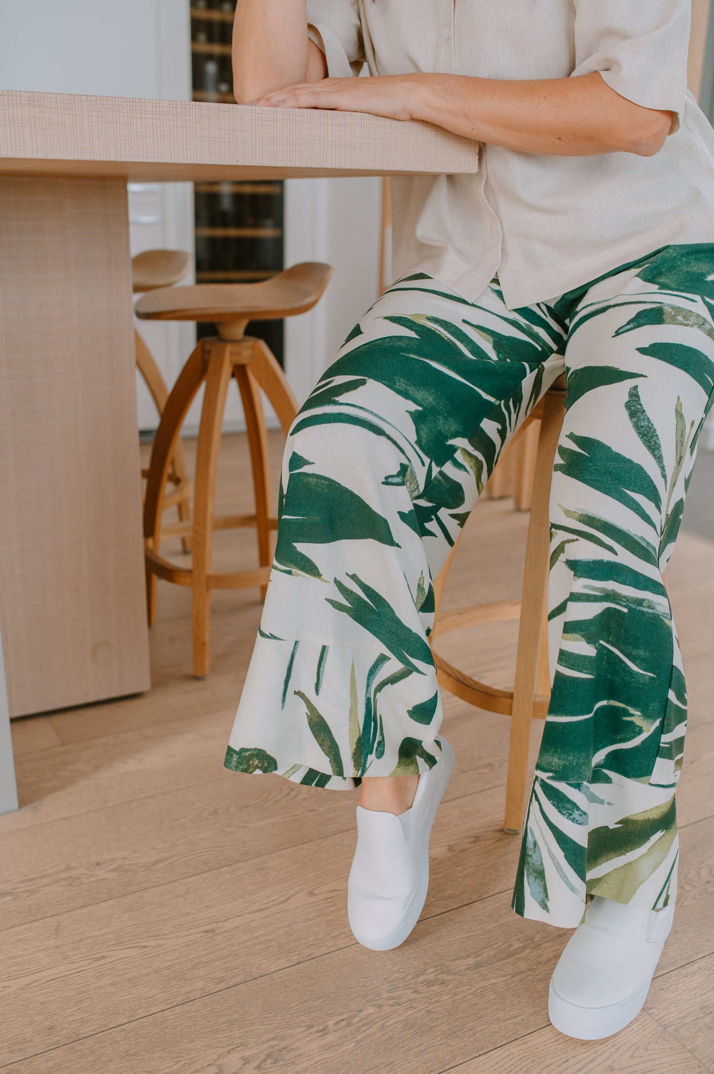 Hanna Leaves Palazzo Pants