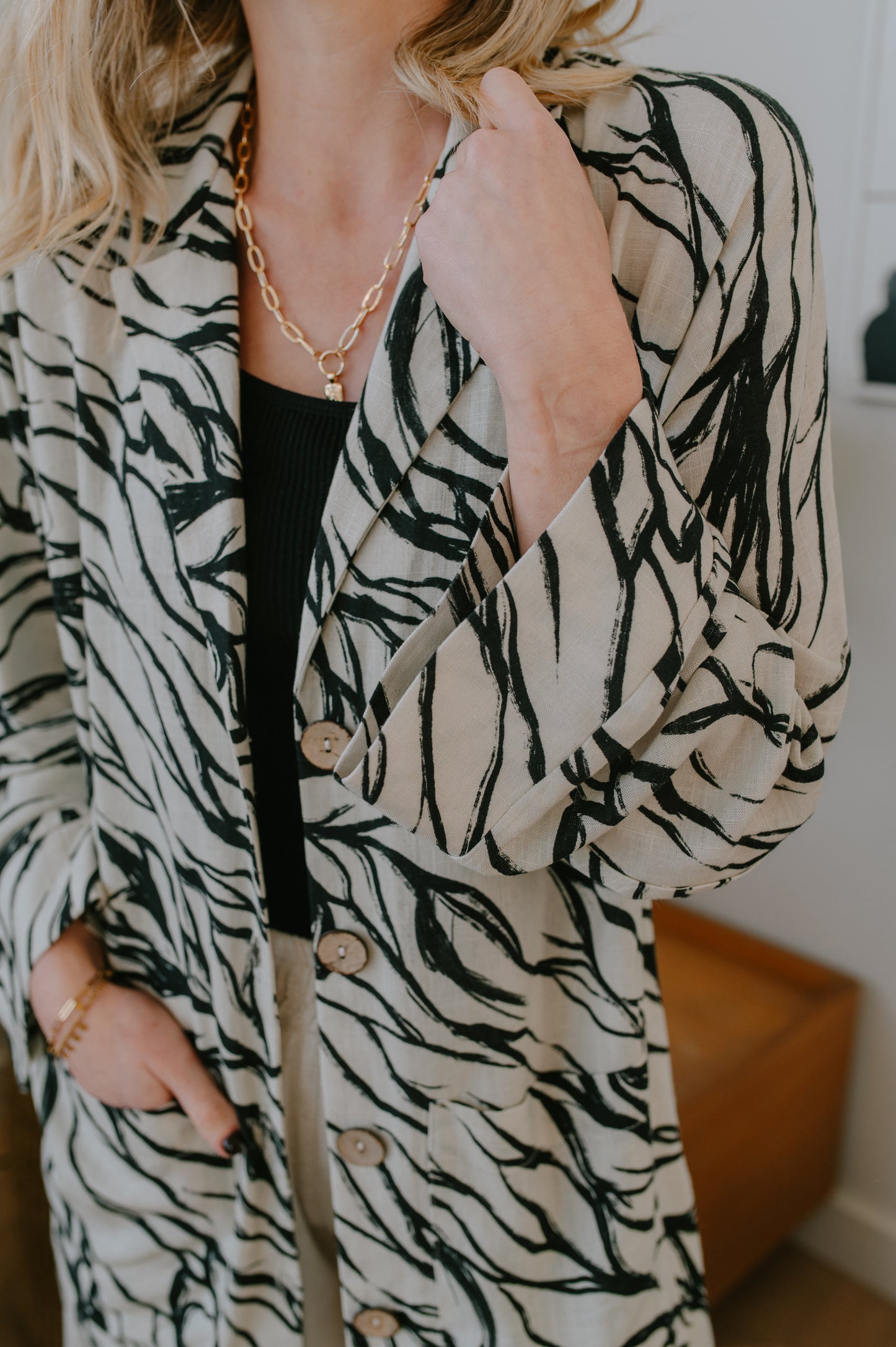 Hanna Oversized Printed Jacket