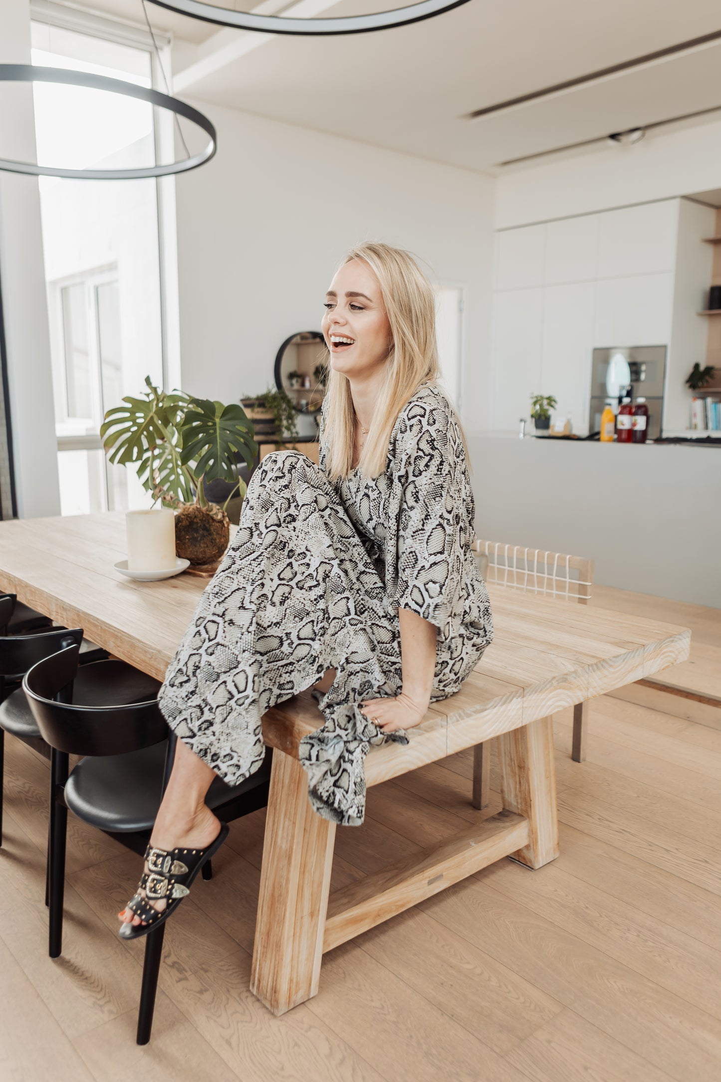 Sophia Snake-Print Dress