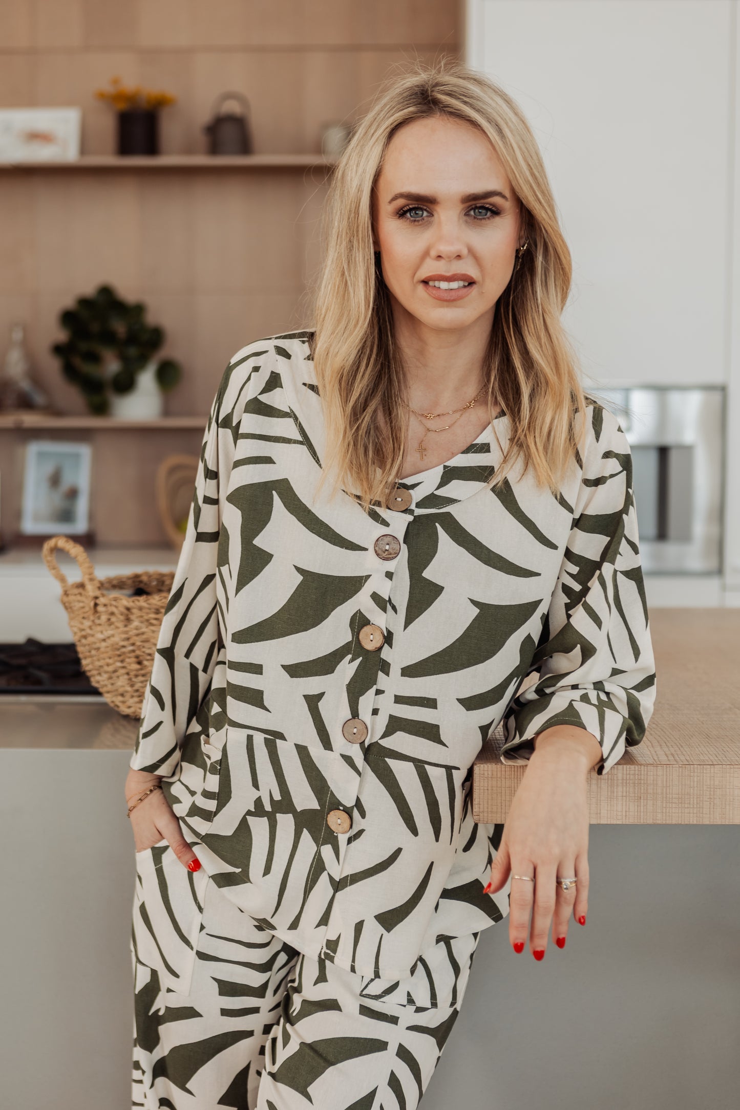 Lily Green Leaf Pants
