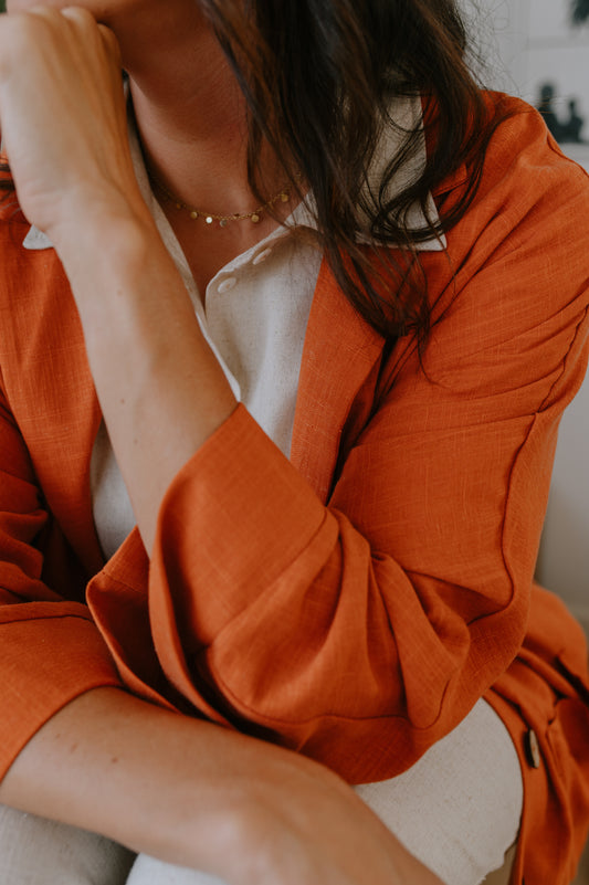 Hanna Over-sized Rust Jacket