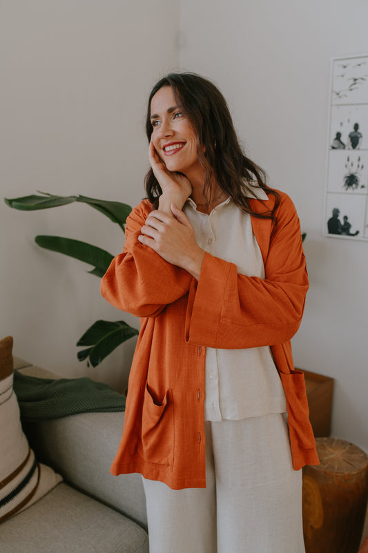 Hanna Over-sized Rust Jacket