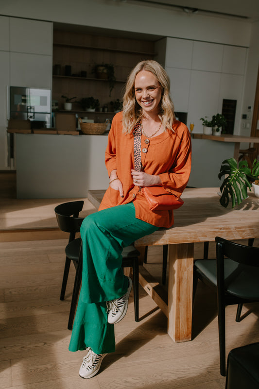 Hanna Green Palazzo Pants