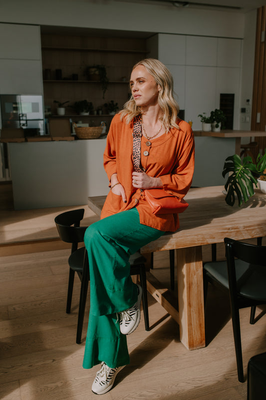 Olivia Rust Top