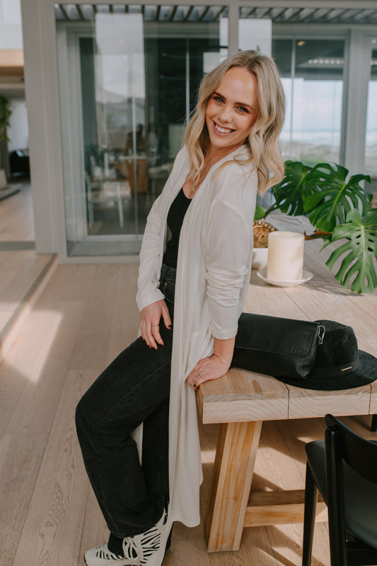 Zoe Cream Cardi Coat