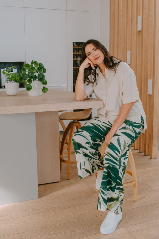 Hanna Leaves Palazzo Pants
